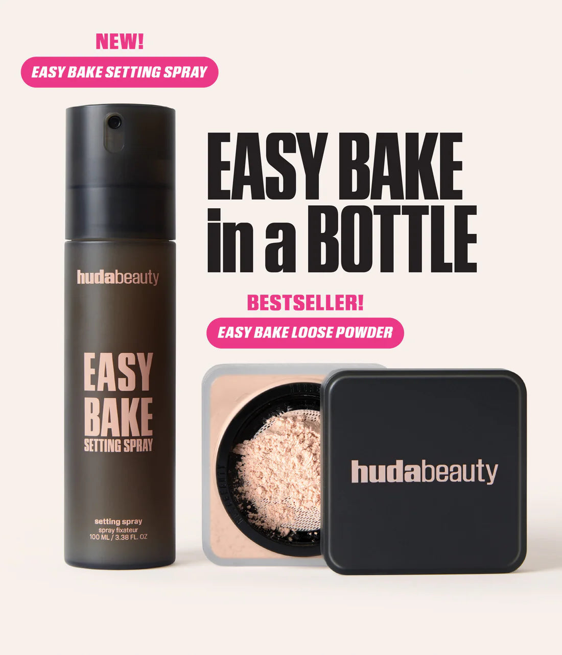 Huda Beauty Easy Bake Setting Spray – Pore Blurring & Makeup Lock