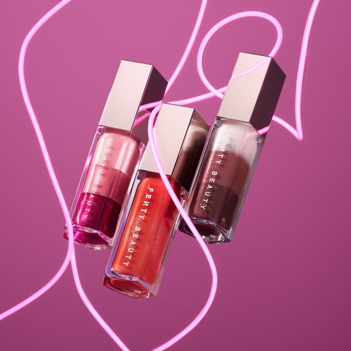 Fenty Beauty Glossy Posse VIII — Gloss Bomb Stackz 3-Piece Lip Luminizer Set