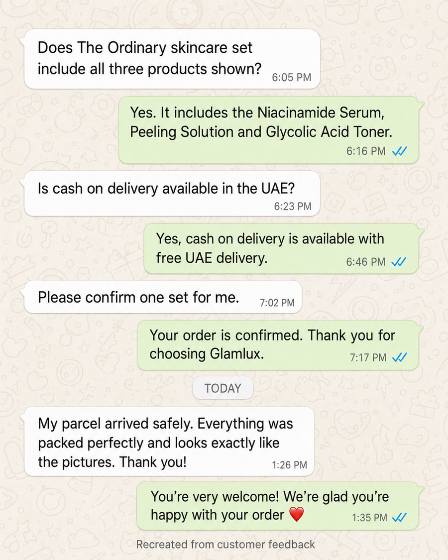 Customer WhatsApp review