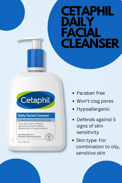 Cetaphil Gentle Skin Cleanser 500ml – Hydrating Cleanser for All Skin Types & Sensitive Skin