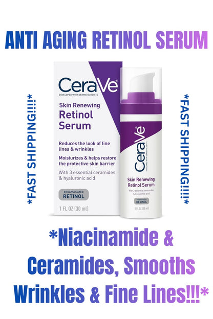 CeraVe Skin Renewing Retinol Serum 30ml – Anti-Aging & Smoothing Treatment