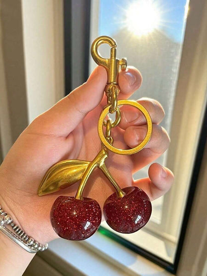 Coach Cherry Keychain Bag Charm - Red cherry