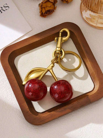 Coach Cherry Keychain Bag Charm - Red cherry