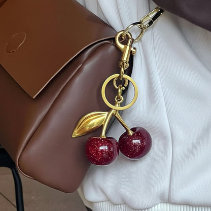 Coach Cherry Keychain Bag Charm - Red cherry