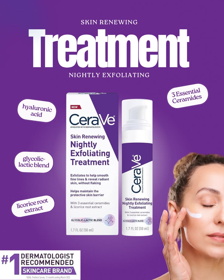 CeraVe Skin Renewing Nightly Exfoliating Treatment (50ml)