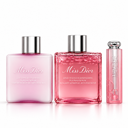 Miss Dior Beauty Gift Set – Body Milk, Shower Gel & Lip Glow