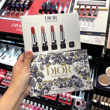 Dior 4-Piece Mini Lipstick Set (1.5gx4) – Elegance in Every Shade