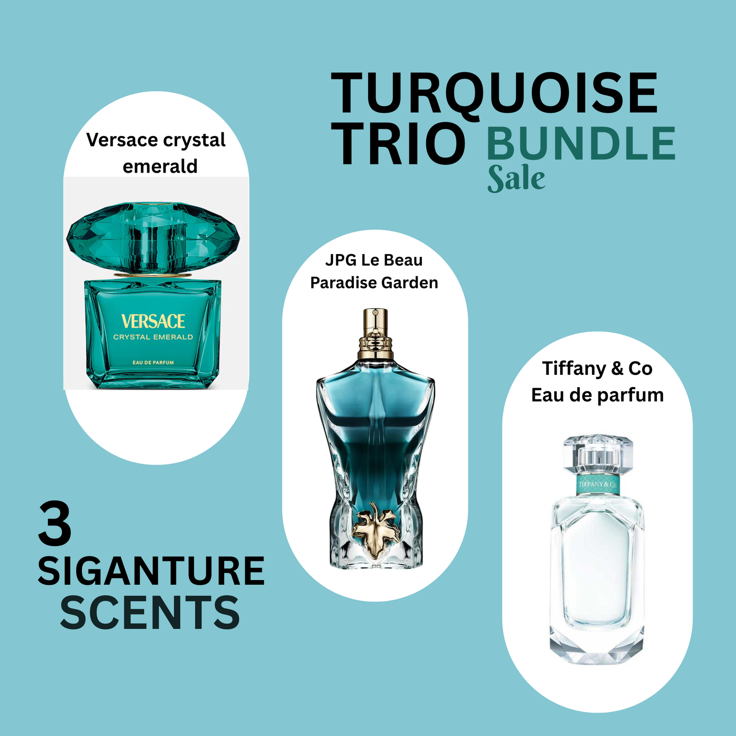 Turquoise Trio – Versace, JPG & Tiffany & Co. Bundle