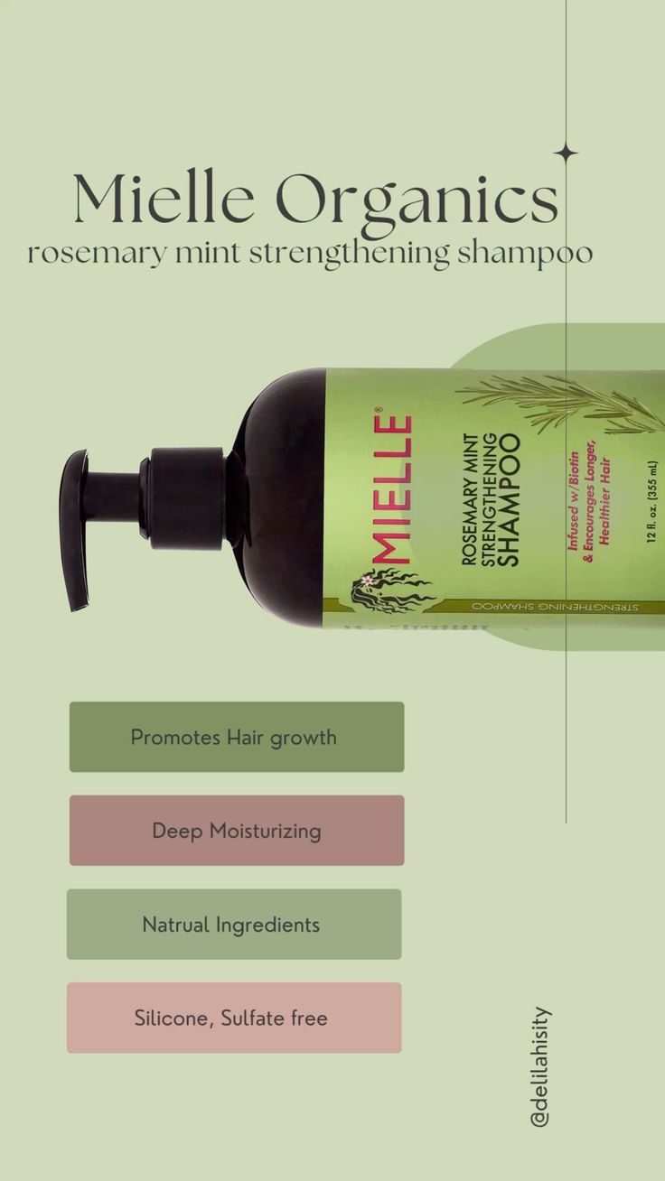 Mielle Rosemary Mint Strengthening Shampoo 355ml – Strengthen & Nourish Hair Growth Shampoo