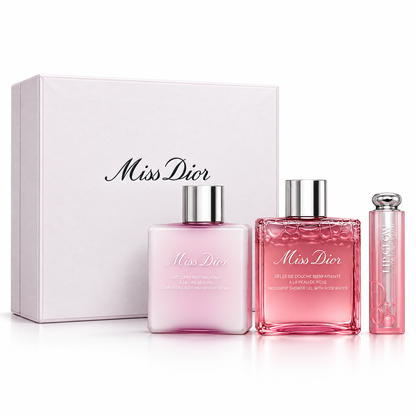 Miss Dior Beauty Gift Set – Body Milk, Shower Gel & Lip Glow