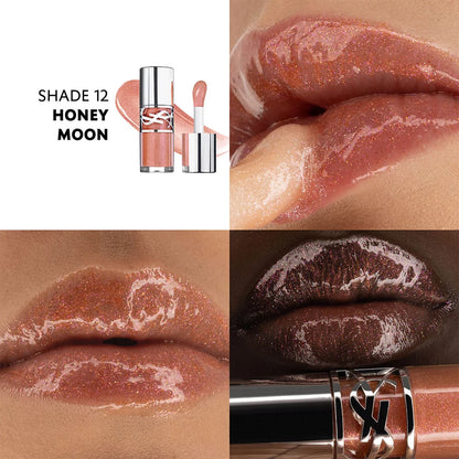 YSL The Slim 1936 Fiery Era & Loveshine Lip Oil Gloss 12 Honey Moon Duo