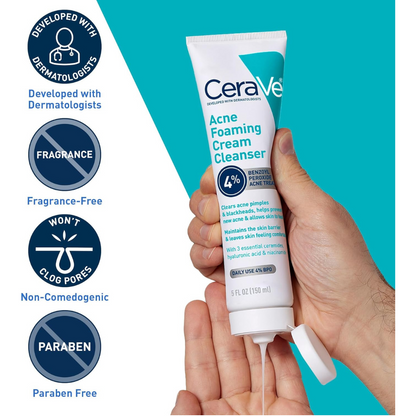 CeraVe Acne Foaming Cream Cleanser