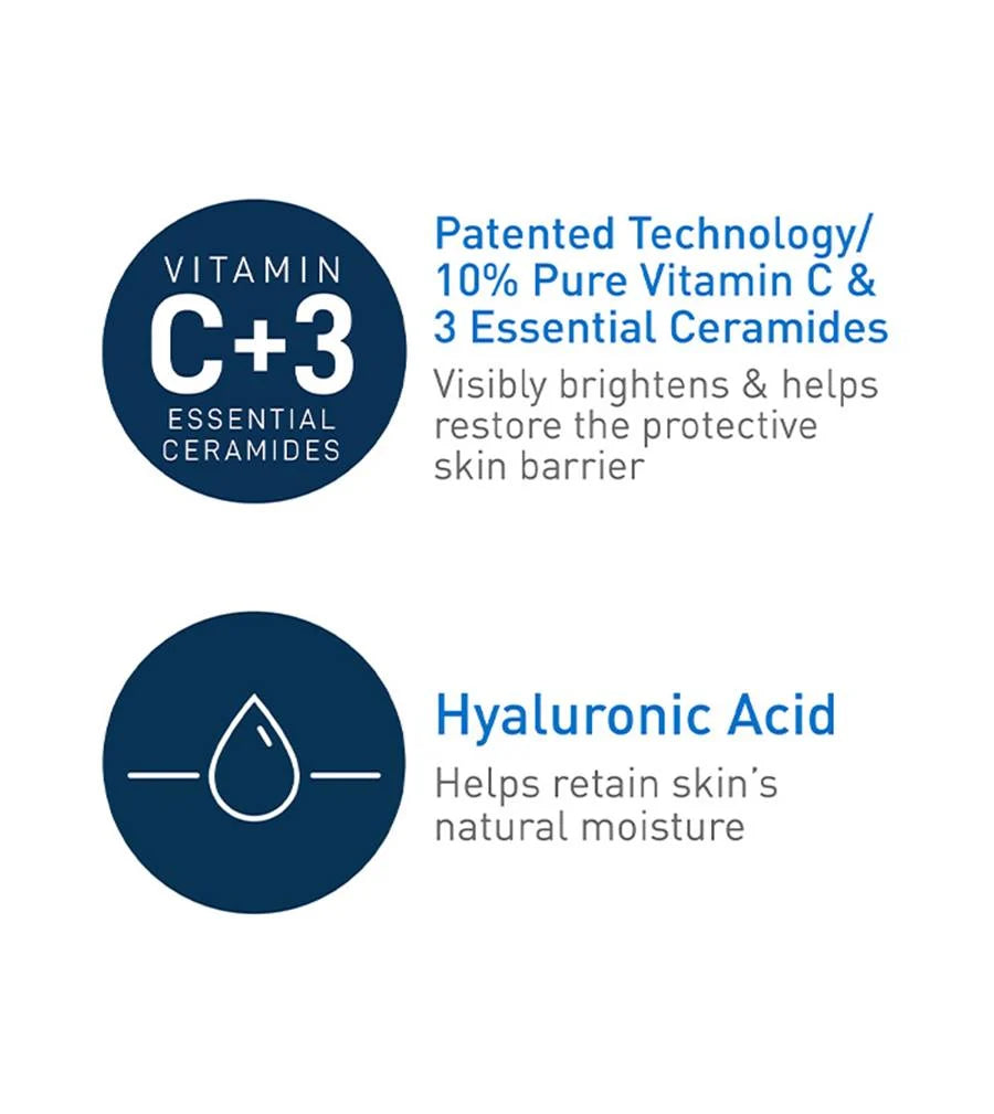 CeraVe Skin Renewing Vitamin C Serum 30ml – Brightening Antioxidant Face Serum for Even Skin Tone