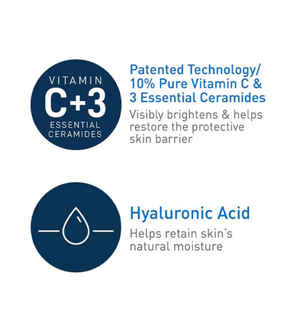 CeraVe Skin Renewing Vitamin C Serum 30ml – Brightening Antioxidant Face Serum for Even Skin Tone