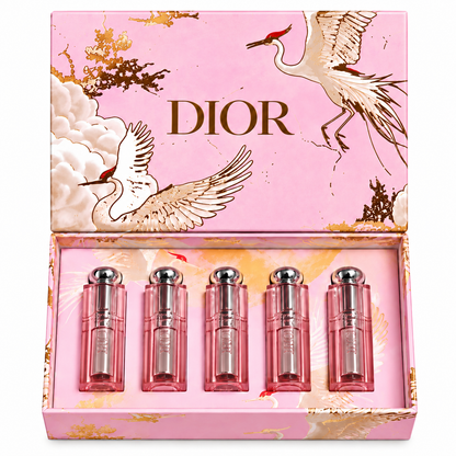 Dior Addict Lip Glow Color Reviver Balm – 5-Piece Luxury Gift Set