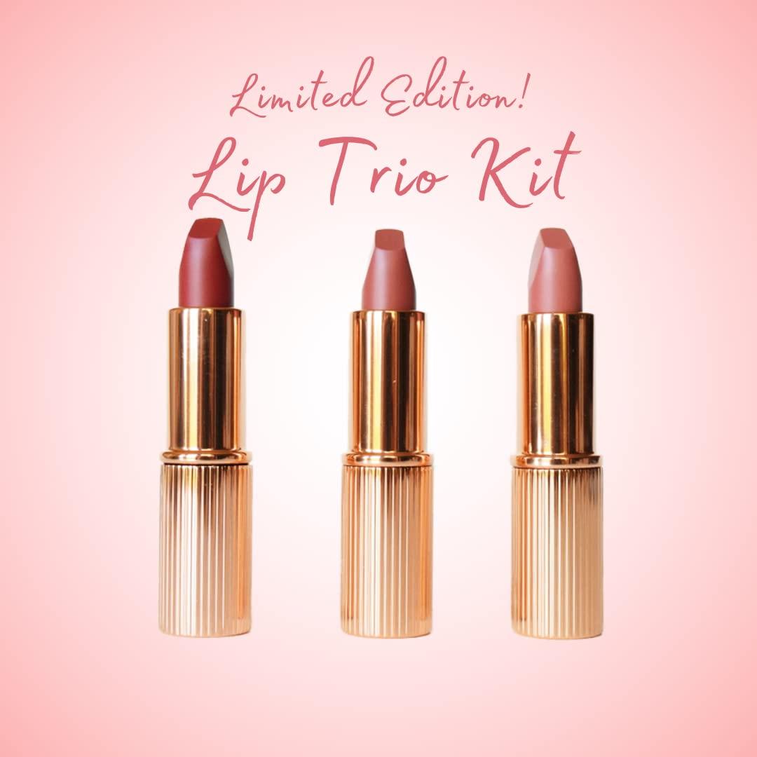 Charlotte Tilbury Iconic Mini Lip Trio Kit — Pillow Talk, Walk of No Shame & Supermodel