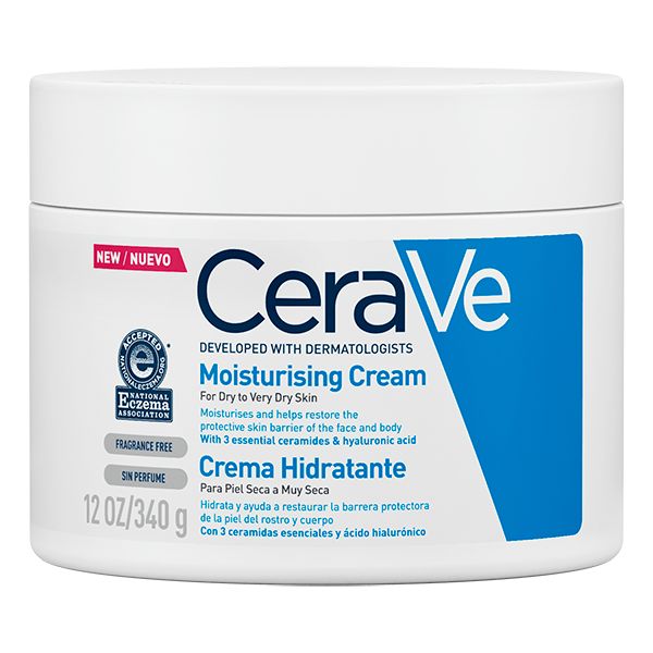 CeraVe Moisturising Cream 340g – Deep Hydration Face & Body Moisturizer for Dry to Very Dry Skin