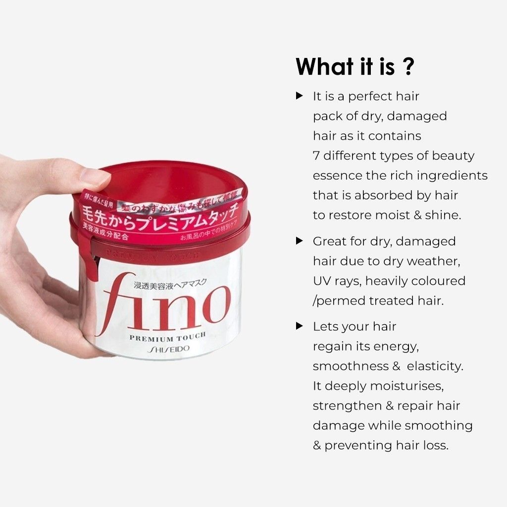Shiseido Fino Premium Touch Hair Mask – Deep Repair & Smoothness Hair Treatment Mask