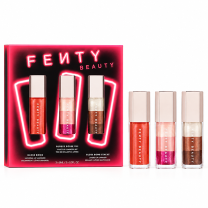 Fenty Beauty Glossy Posse VIII — Gloss Bomb Stackz 3-Piece Lip Luminizer Set