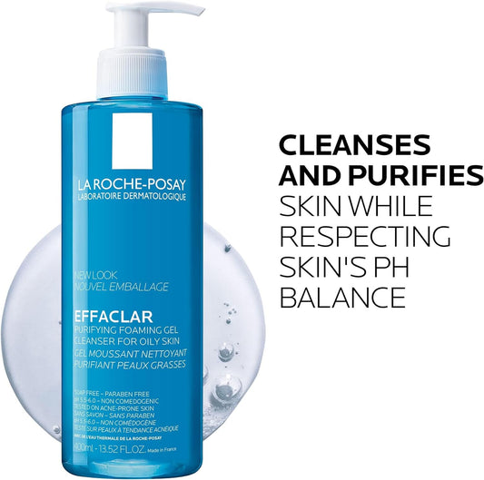 LA Roche-Posay Effaclar Purifying Foaming Gel For Oily Sensitive Skin For Unisex