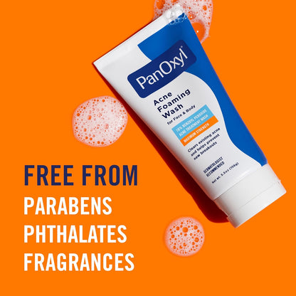 PanOxyl Acne Wash – 4% & 10% Benzoyl Peroxide Face & Body Cleanser for Acne Treatment