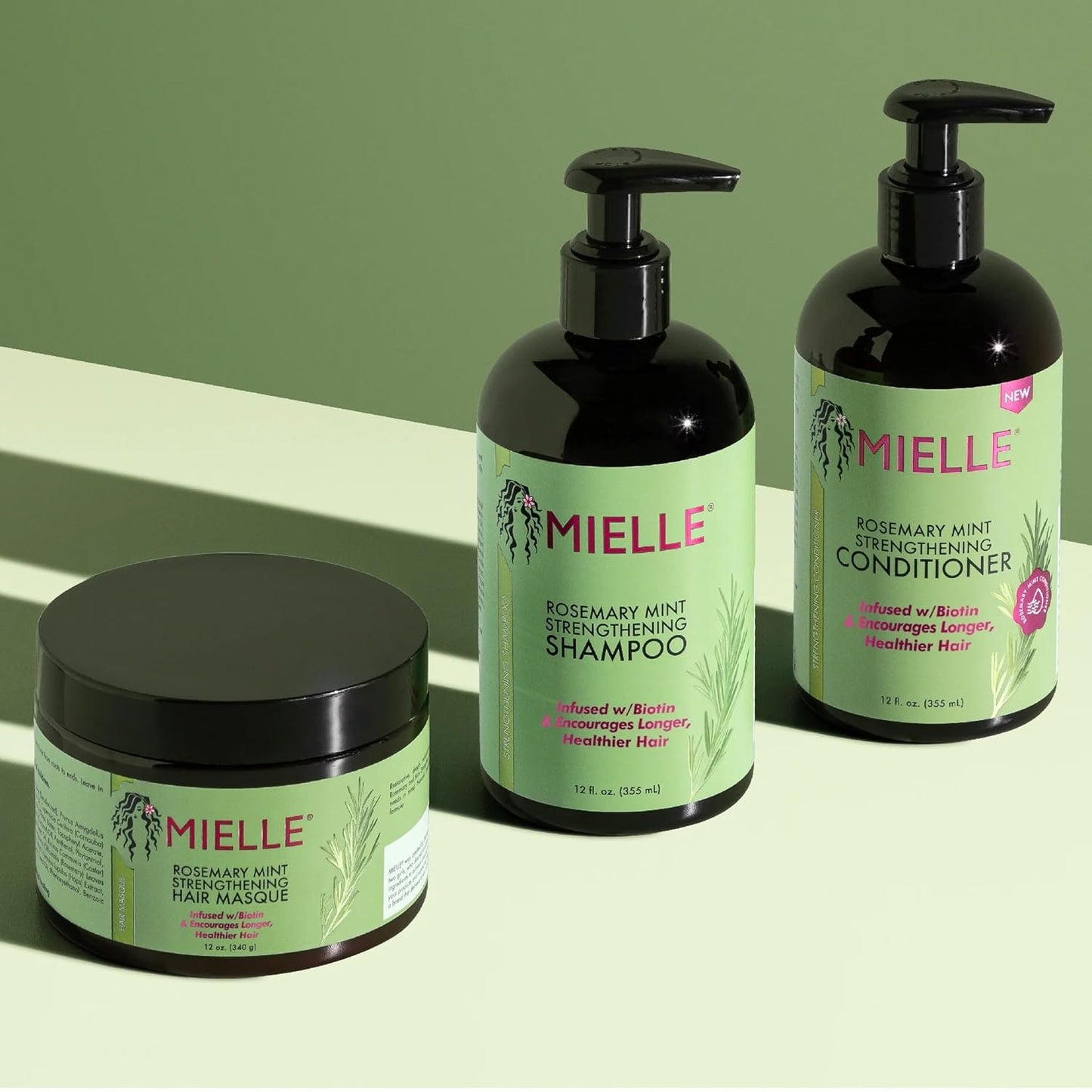 Mielle Rosemary Mint Strengthening Leave-In Conditioner 355ml – Hydrate, Strengthen & Detangle Hair