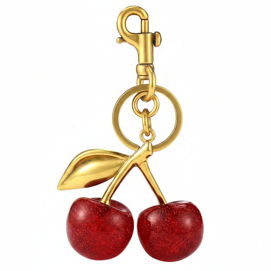 Coach Cherry Keychain Bag Charm - Red cherry