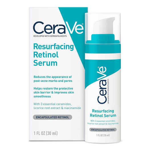 CeraVe Resurfacing Retinol Serum 30ml – For Post-Acne Marks, Smooth & Even Skin