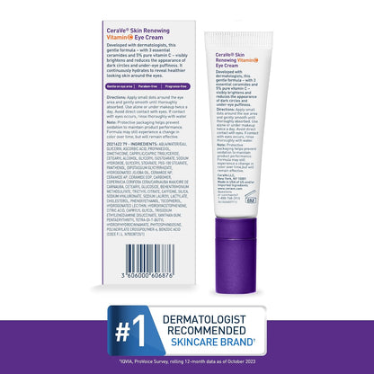 CeraVe Skin Renewing Vitamin C Serum 30ml – Brightening Antioxidant Face Serum for Even Skin Tone