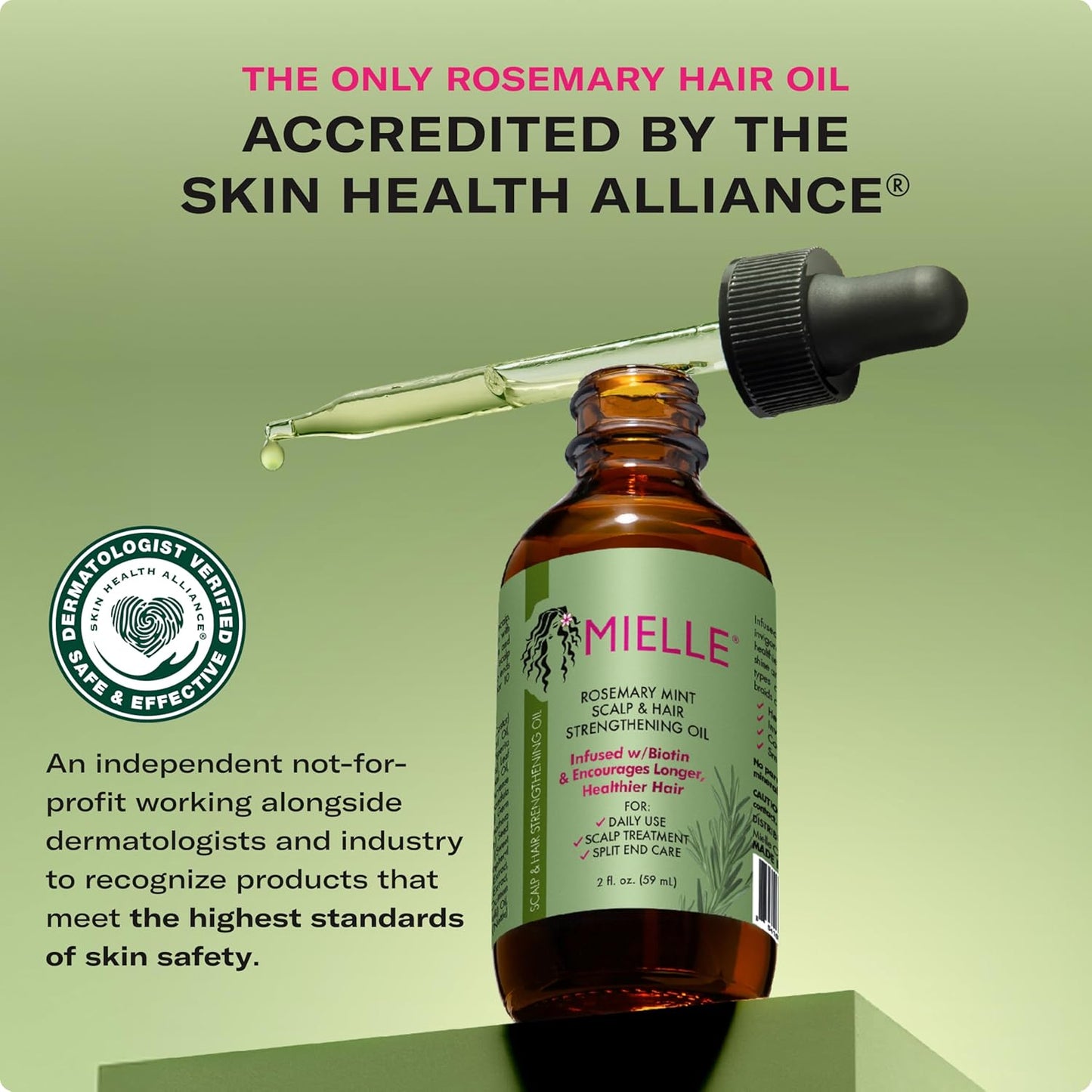 Mielle Rosemary Mint Scalp & Hair Strengthening Oil 59ml – Nourish Scalp & Support Healthy Hair Growth
