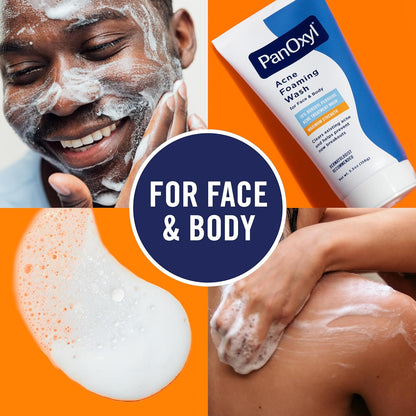 PanOxyl Acne Wash – 4% & 10% Benzoyl Peroxide Face & Body Cleanser for Acne Treatment