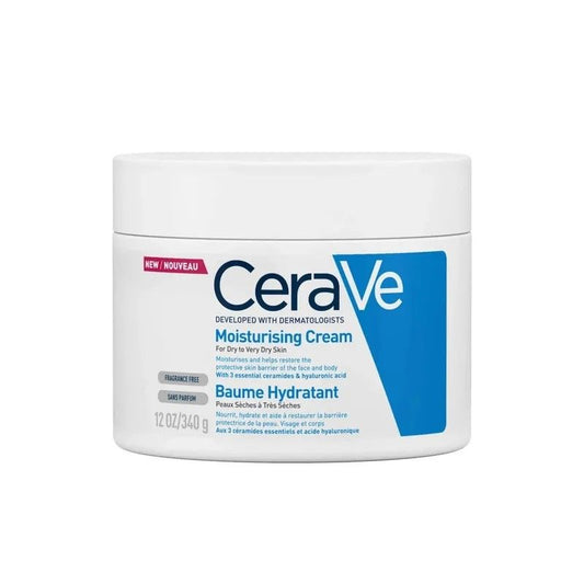 CeraVe Moisturising Cream 340g – Deep Hydration Face & Body Moisturizer for Dry to Very Dry Skin