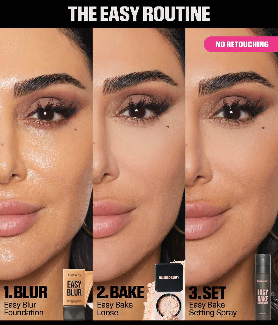 Huda Beauty Easy Bake Setting Spray – Pore Blurring & Makeup Lock