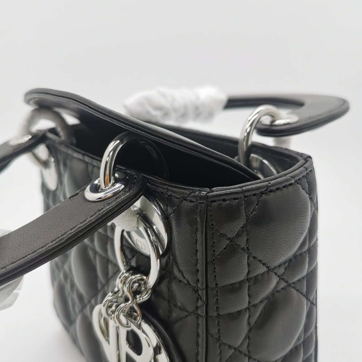 Mini Lady Dior Black Leather Bag – Timeless Elegance in a Chic Package