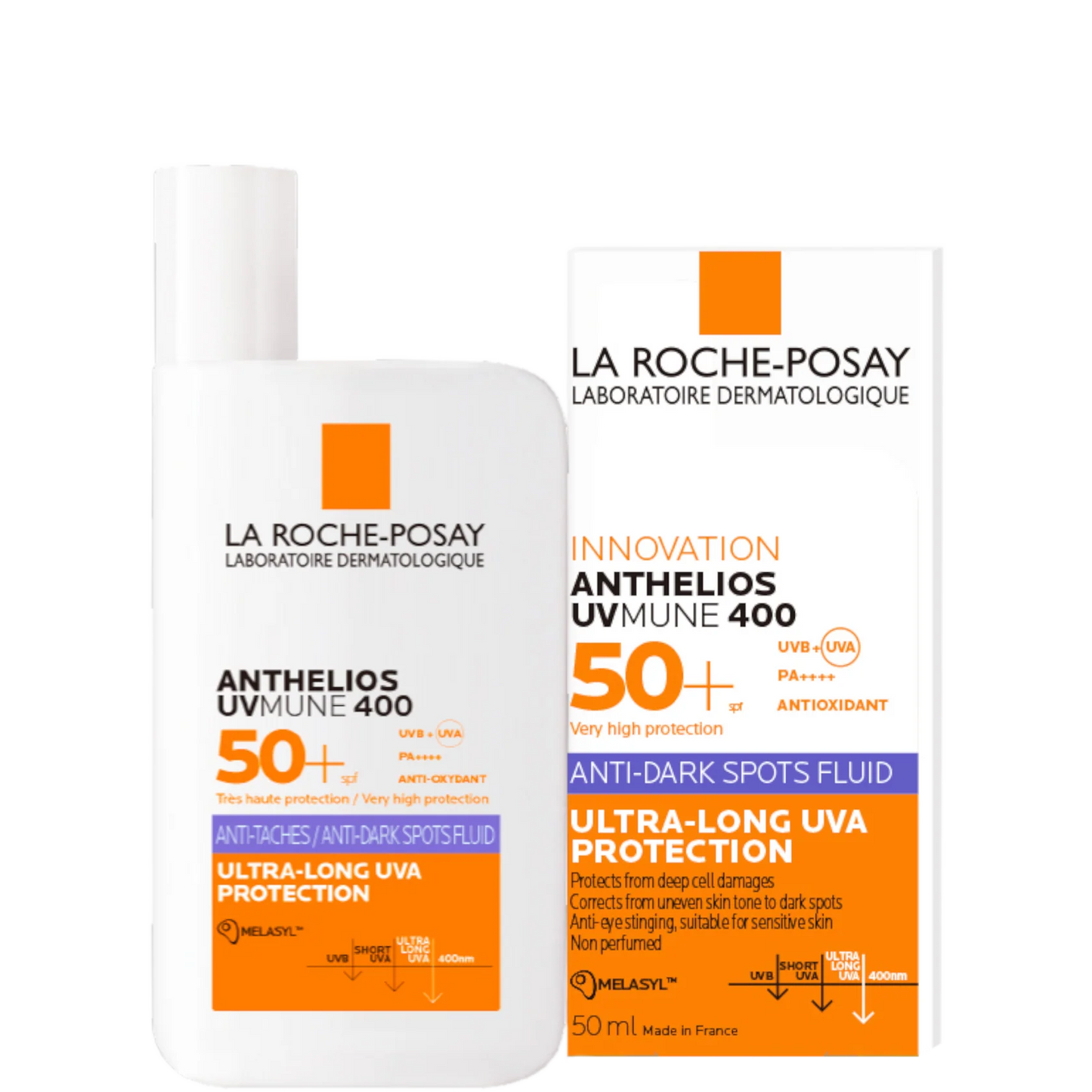La Roche-Posay Anthelios UVMune 400 — Anti-Dark Spots Fluid SPF50+ (50ml)
