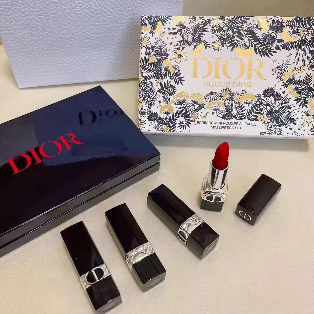 Dior 4-Piece Mini Lipstick Set (1.5gx4) – Elegance in Every Shade