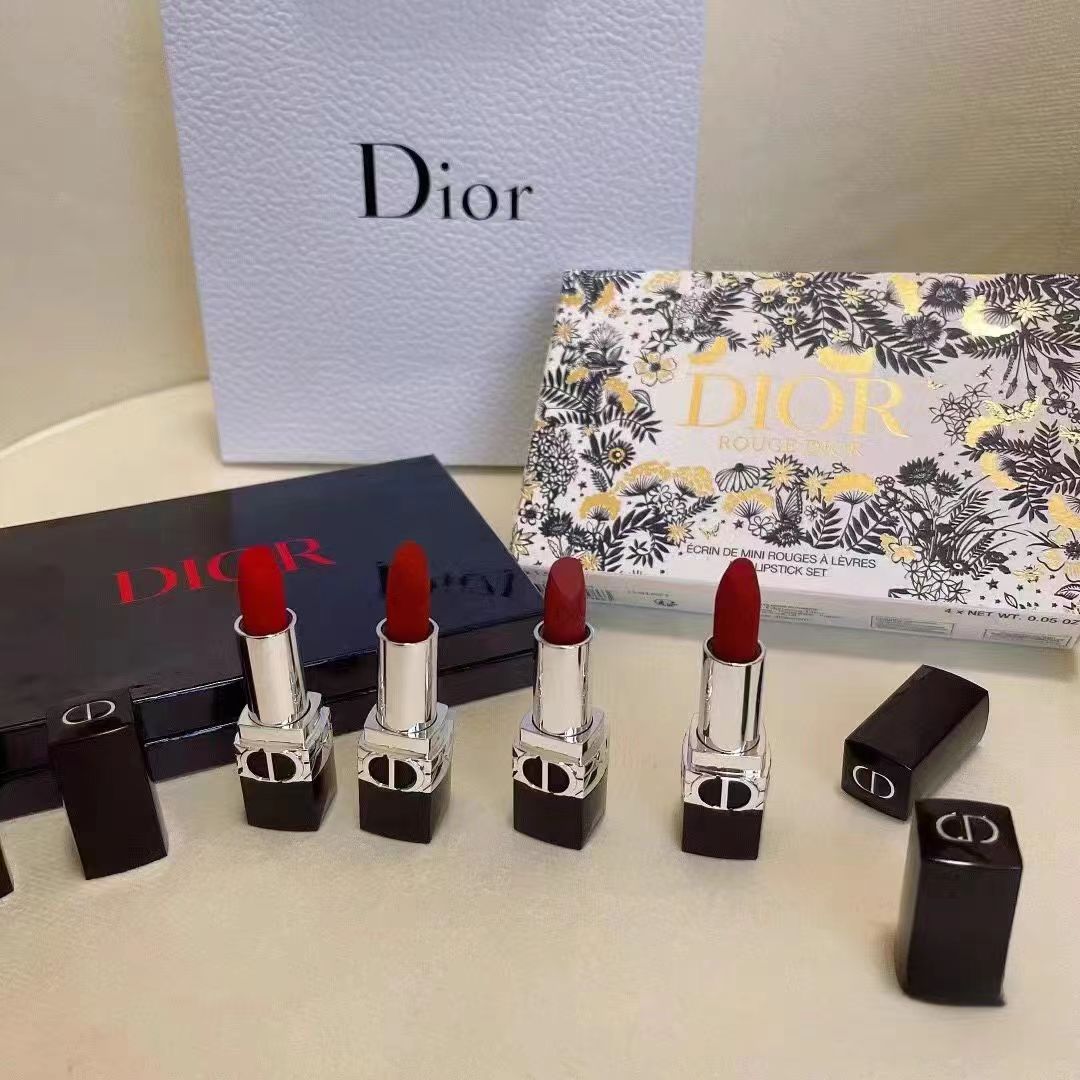 Dior 4-Piece Mini Lipstick Set (1.5gx4) – Elegance in Every Shade