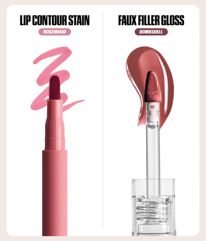 Huda Beauty Makeout Sesh Lip Duo – Rosy Nudes