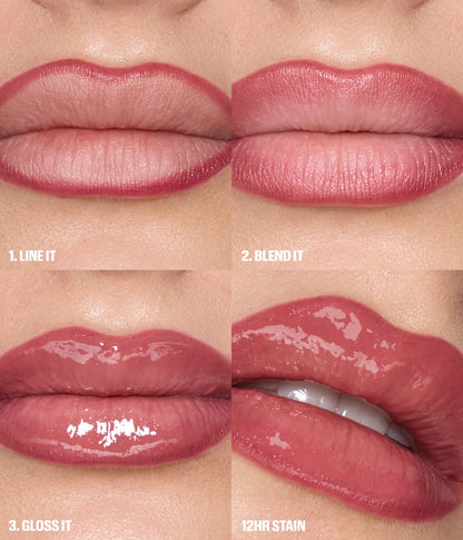 Huda Beauty Makeout Sesh Lip Duo – Rosy Nudes