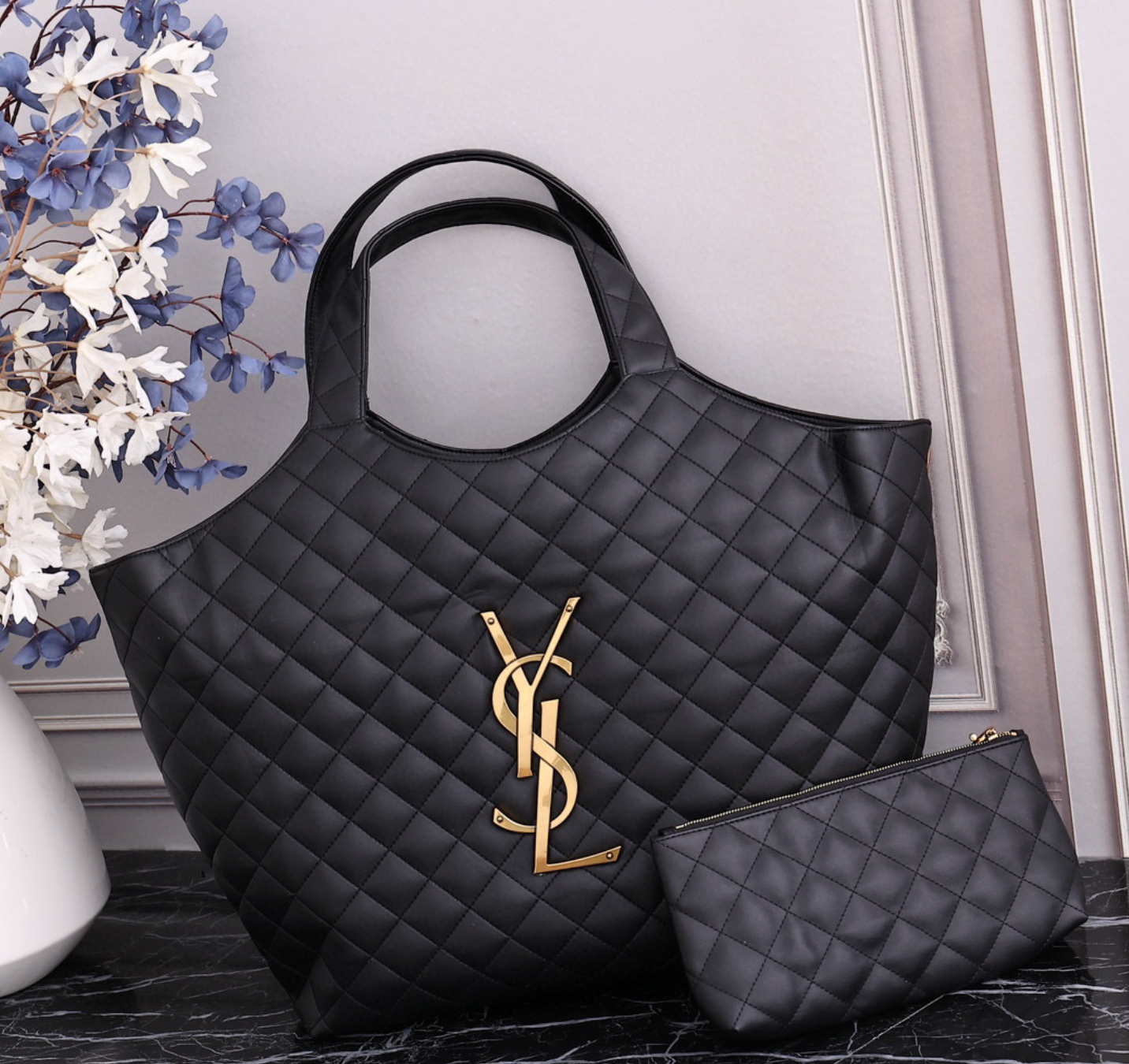 YSL Icare Maxi Quilted Suede Bag – Bold Luxury for Every Day