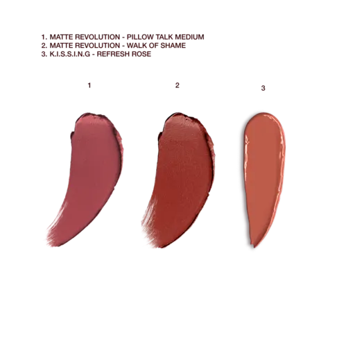 Charlotte Tilbury Iconic Mini Lip Trio Kit — Pillow Talk, Walk of No Shame & Supermodel