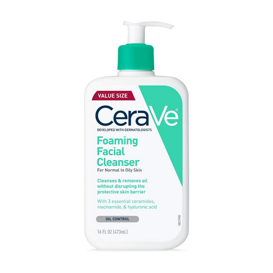 CeraVe Foaming Facial Cleanser for Makeup Remover and Daily Face Wash 473ml