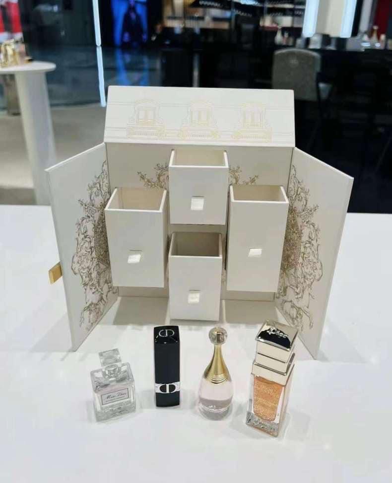 Dior Mini Perfume Trio & Lipstick Set - Elegant Fragrance & Beauty Collection