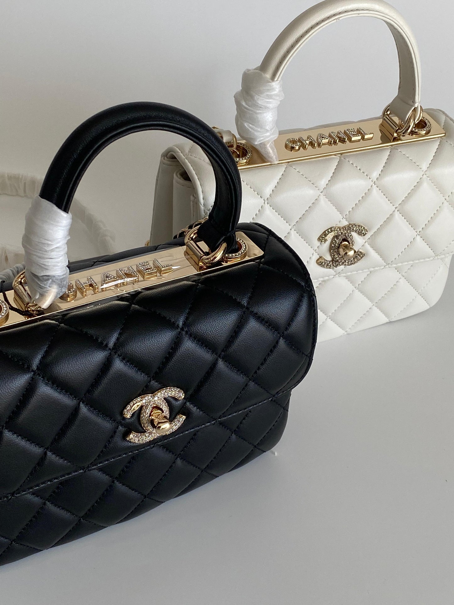 Chanel Off White Quilted Leather Small Trendy CC Flap Bag