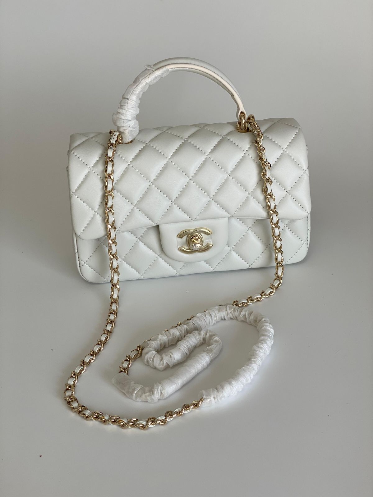 Chanel Quilted Mini Top Handle Rectangular Flap