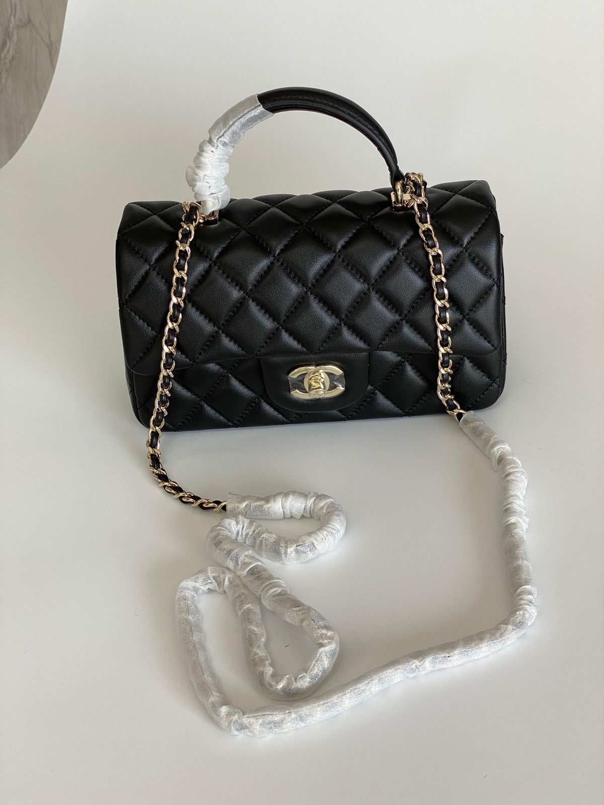 Chanel Quilted Mini Top Handle Rectangular Flap