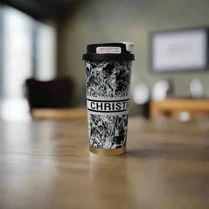 Christian Dior Oblique Travel Coffee Tumbler – Reusable Cup for Hot & Cold Drinks