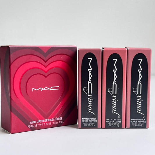 MAC Matte Lipstick Rouge A Levres - 1.8g x 3pcs Nude & Rose Collection