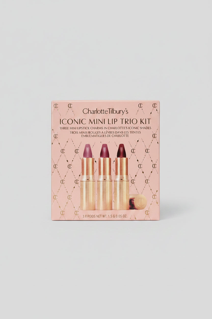 Charlotte Tilbury Iconic Mini Lip Trio Kit — Pillow Talk, Walk of No Shame & Supermodel