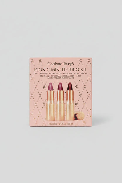 Charlotte Tilbury Iconic Mini Lip Trio Kit — Pillow Talk, Walk of No Shame & Supermodel